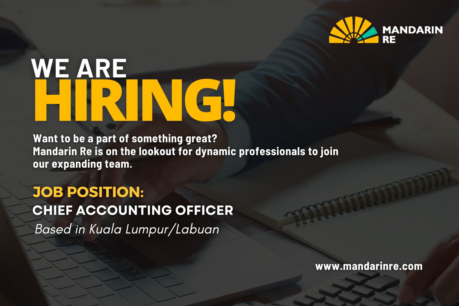 Mandarin Re Is Hiring Chief Accouting Officer